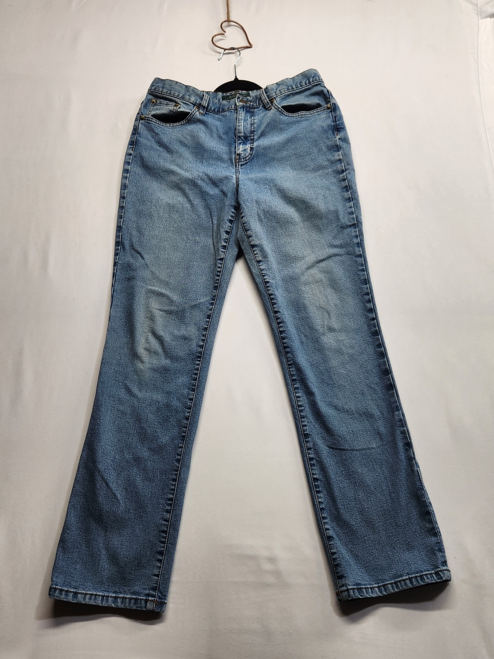 ⭐️LRL Ralph Lauren Straight Leg Jeans Size 8 Medium Wash High Rise